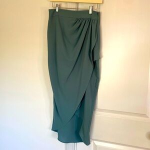 Sage green Zara Hi-low skirt